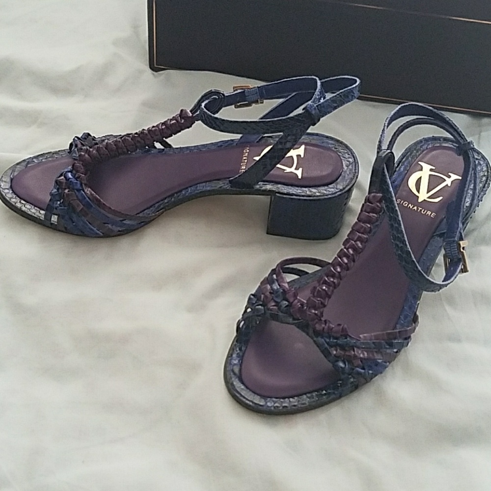 Vince Camuto Python Print Sandals NEW